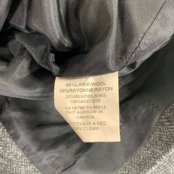 Tristan & Iseut blazer jacket wool blend- rayon grey  tweed size small - Picture 15 of 16